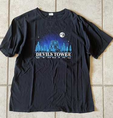 Vintage Vintage Devils Tower Wyoming Black T Shirt - image 1