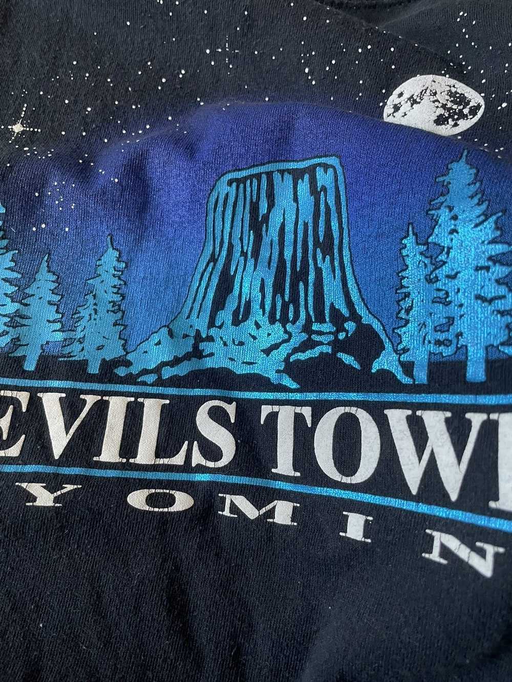 Vintage Vintage Devils Tower Wyoming Black T Shirt - image 4
