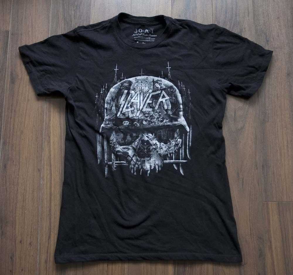 Rock Tees Slayer Thrash Metal T Shirt Skull Spell… - image 1