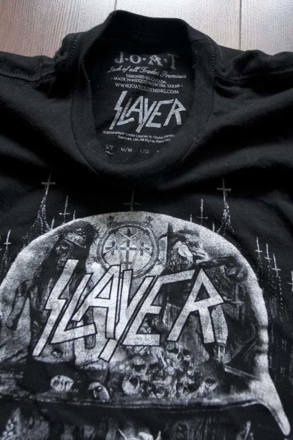 Rock Tees Slayer Thrash Metal T Shirt Skull Spell… - image 2