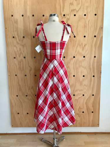 RESERVED 1950s Cotton Plaid Sundress (XS/S)