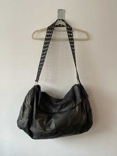 MÉTIER Minimalist Double patent-leather shoulder bag