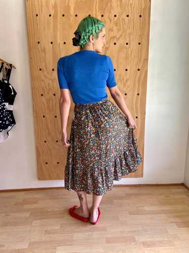 Dark Floral Prairie Skirt (S)