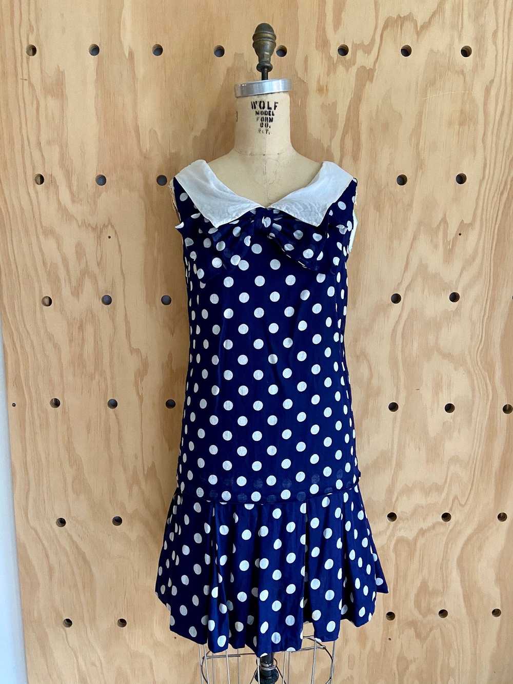 Polka Dot Shift Dress (S) - image 4