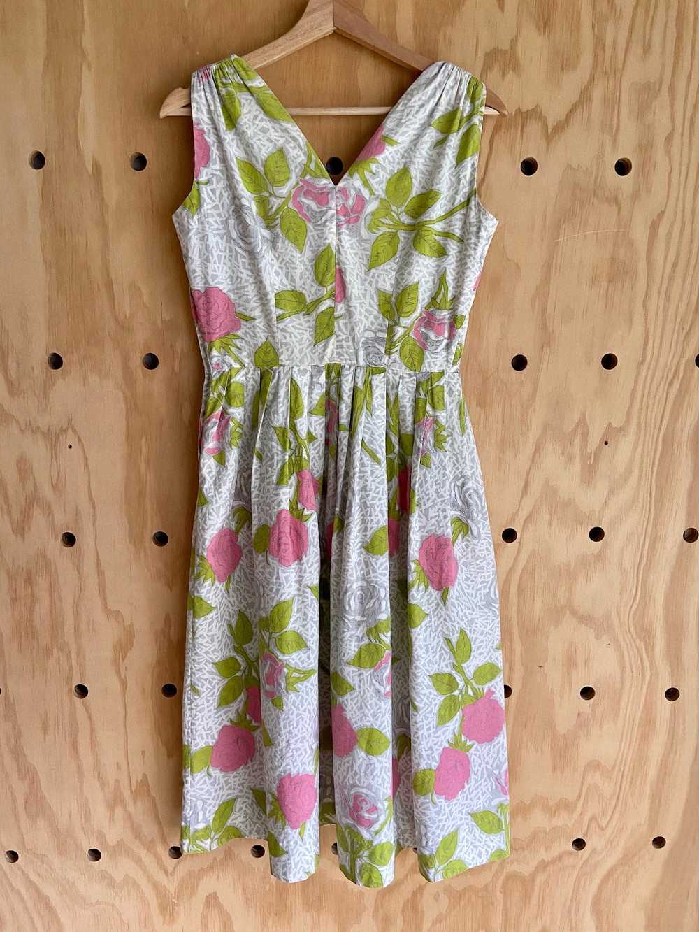Rose Print Dress (S) - image 7