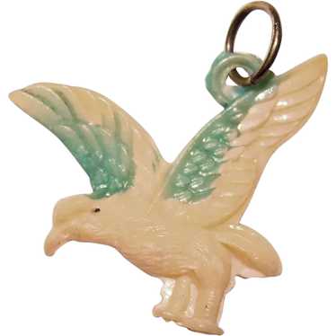 Awesome FLYING BIRD Vintage Celluloid Charm