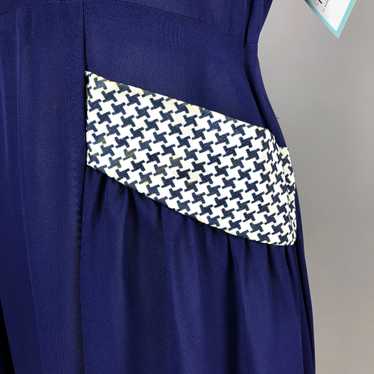 Navy Day Dress With Houndstooth Trim (XL) - image 1