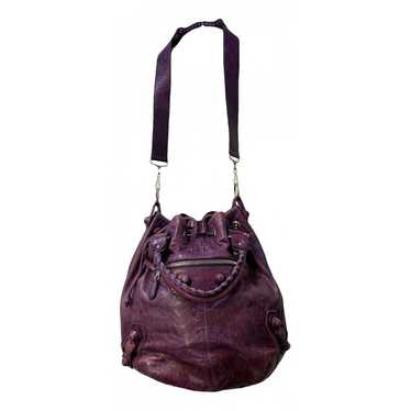 Balenciaga Pompon leather crossbody bag