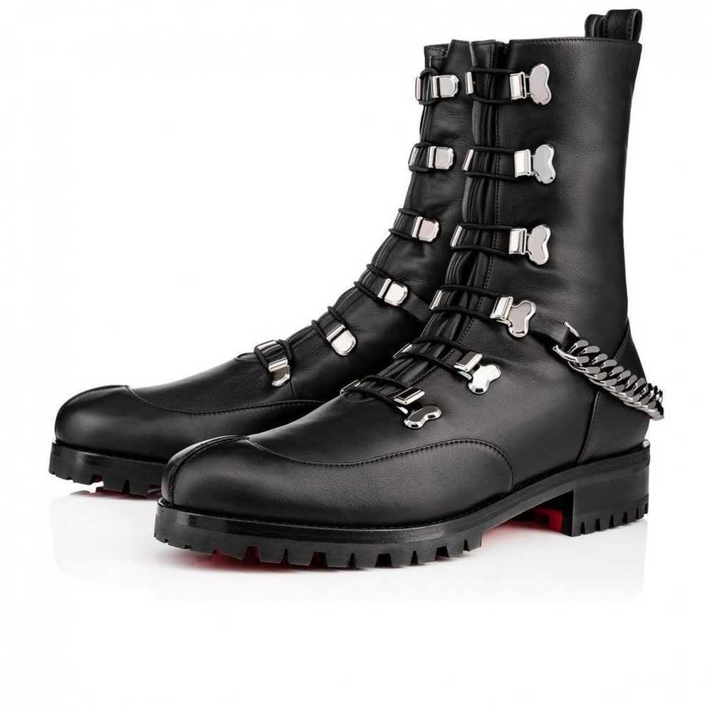 Christian Louboutin Leather biker boots - image 4