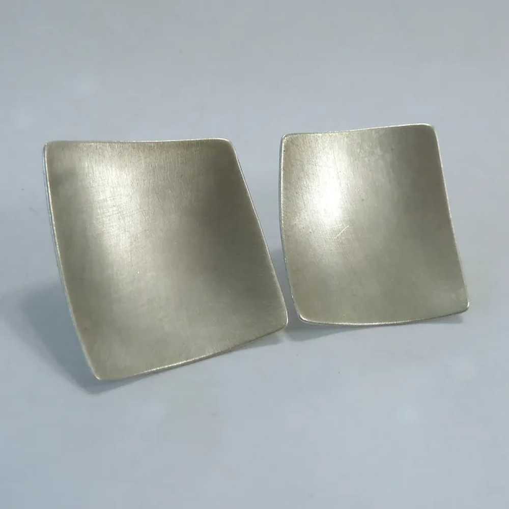 Signed Barbara Nelson Sterling Silver 925 Concave… - image 2
