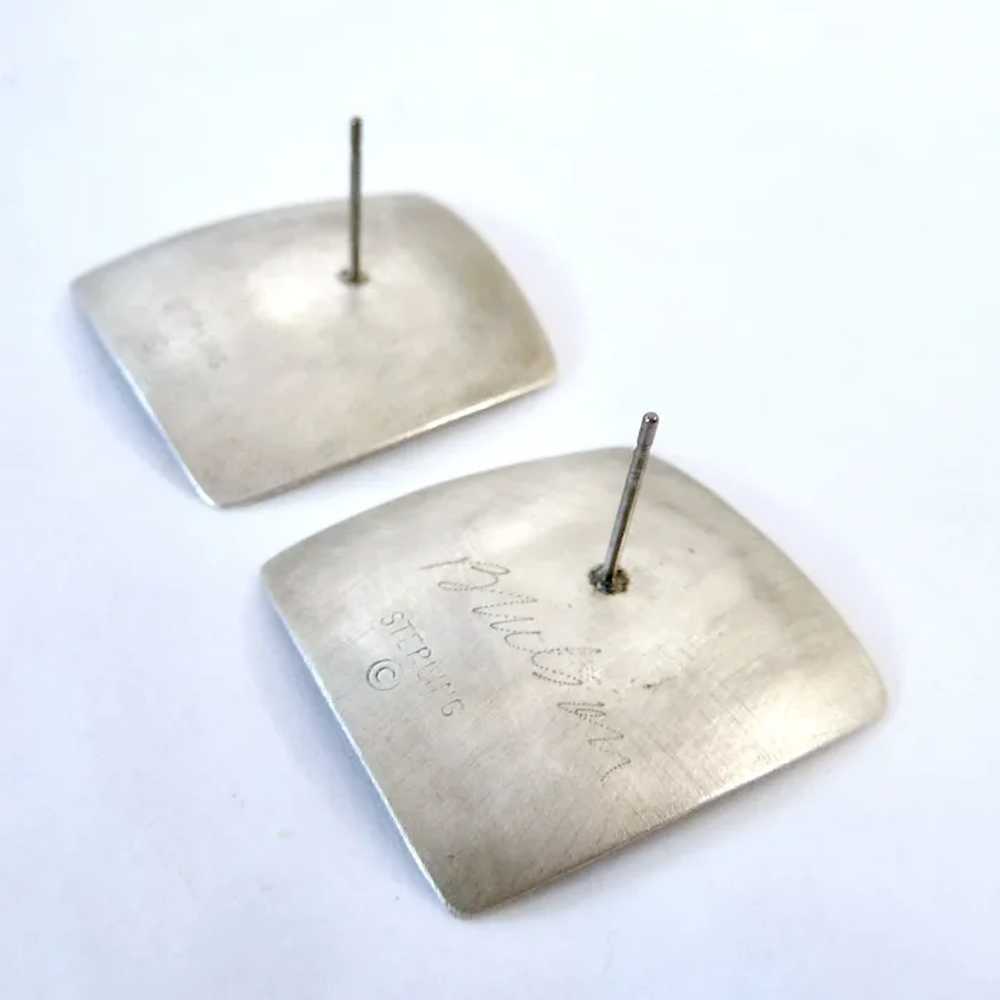 Signed Barbara Nelson Sterling Silver 925 Concave… - image 4
