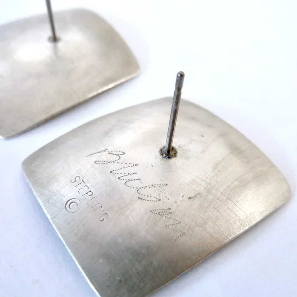 Signed Barbara Nelson Sterling Silver 925 Concave… - image 5