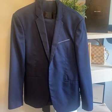 Zara Men Navy Suit Euc - Gem