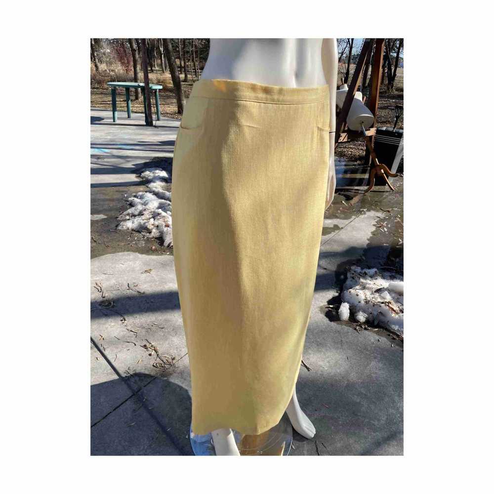 Vintage | 80s Bantry Bay Pale Yellow Maxi Skirt C… - image 2