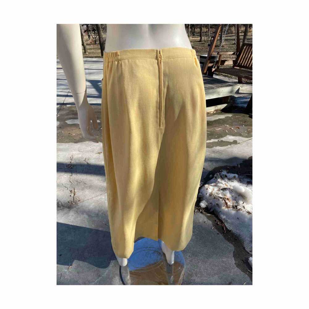 Vintage | 80s Bantry Bay Pale Yellow Maxi Skirt C… - image 4