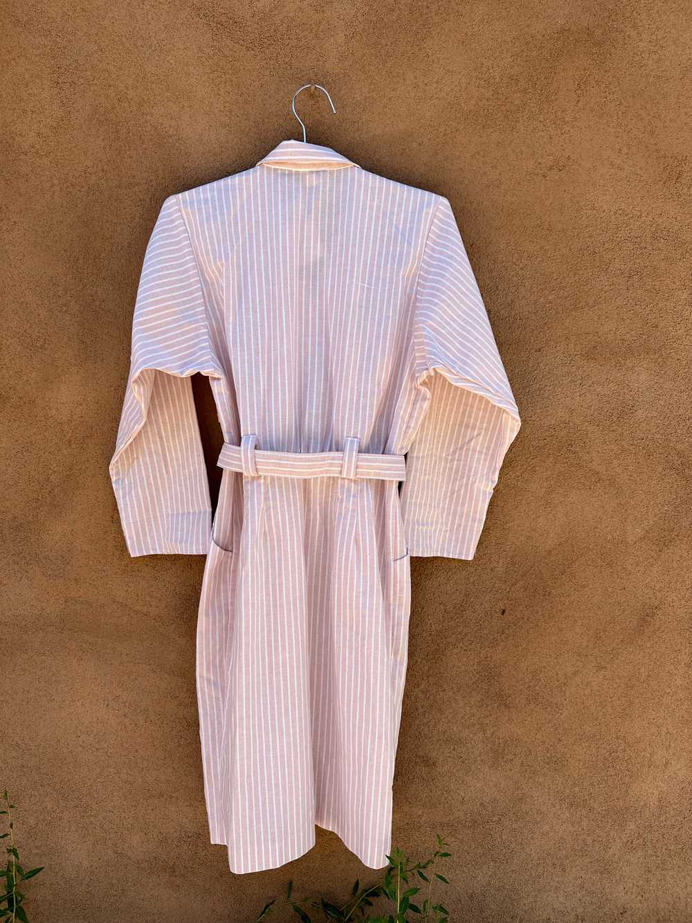 Light Pink Striped Belt Dress - image 2