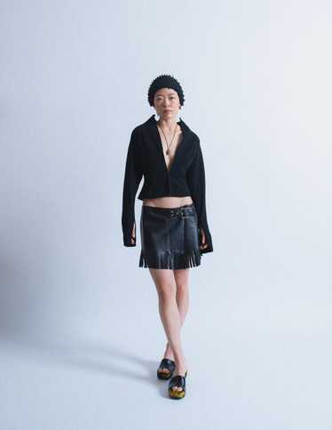 Dolce & Gabbana fringe leather skirt