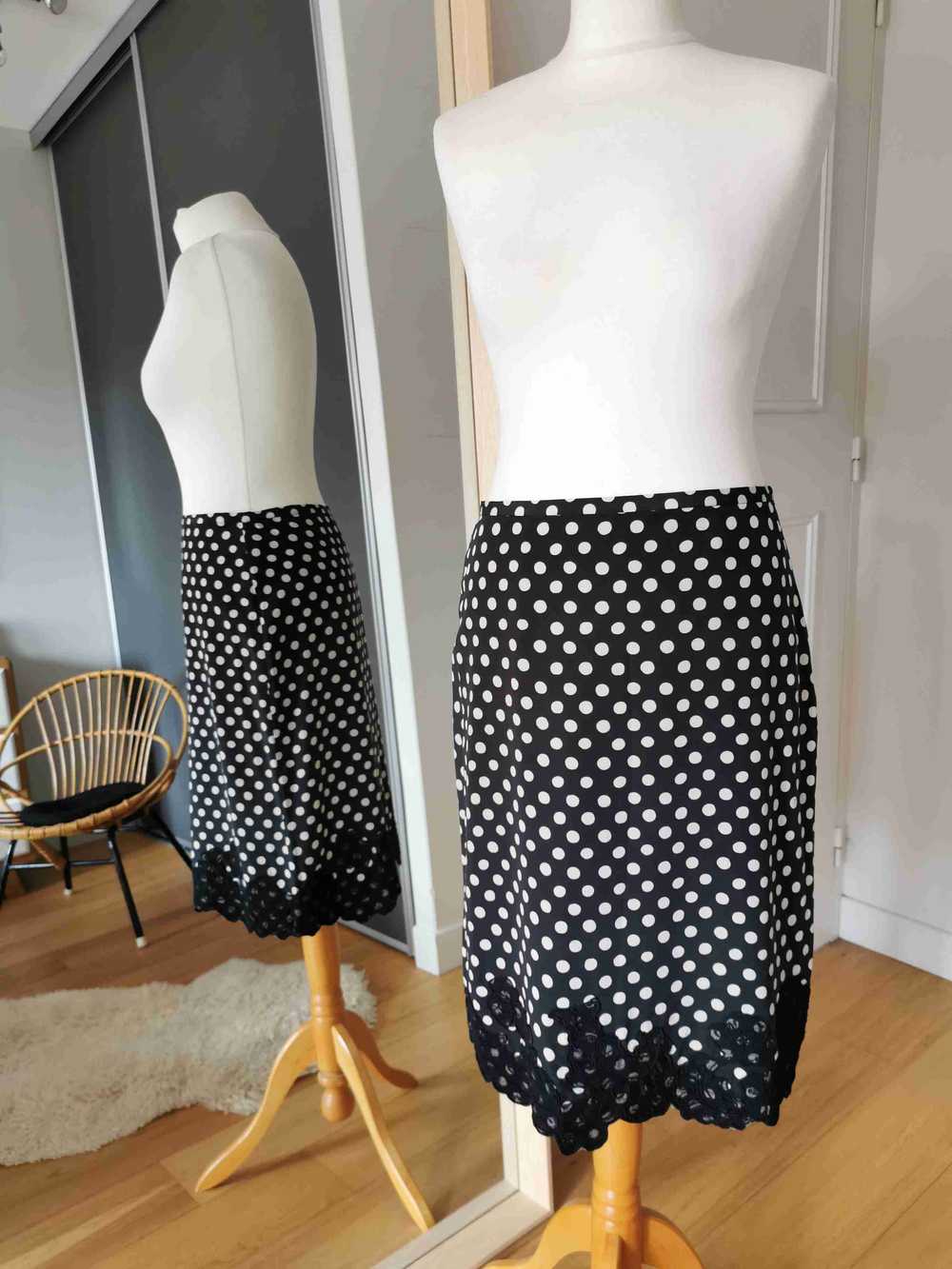 Georges Rech silk skirt - Georges Rech silk polka… - image 5