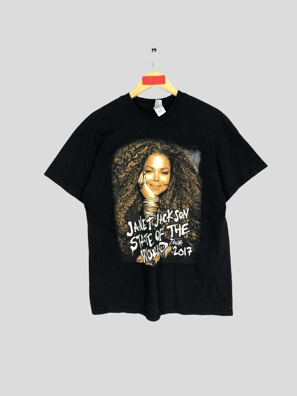 Gildan × Vintage Janet Jackson Tour T Shirt Big I… - image 1