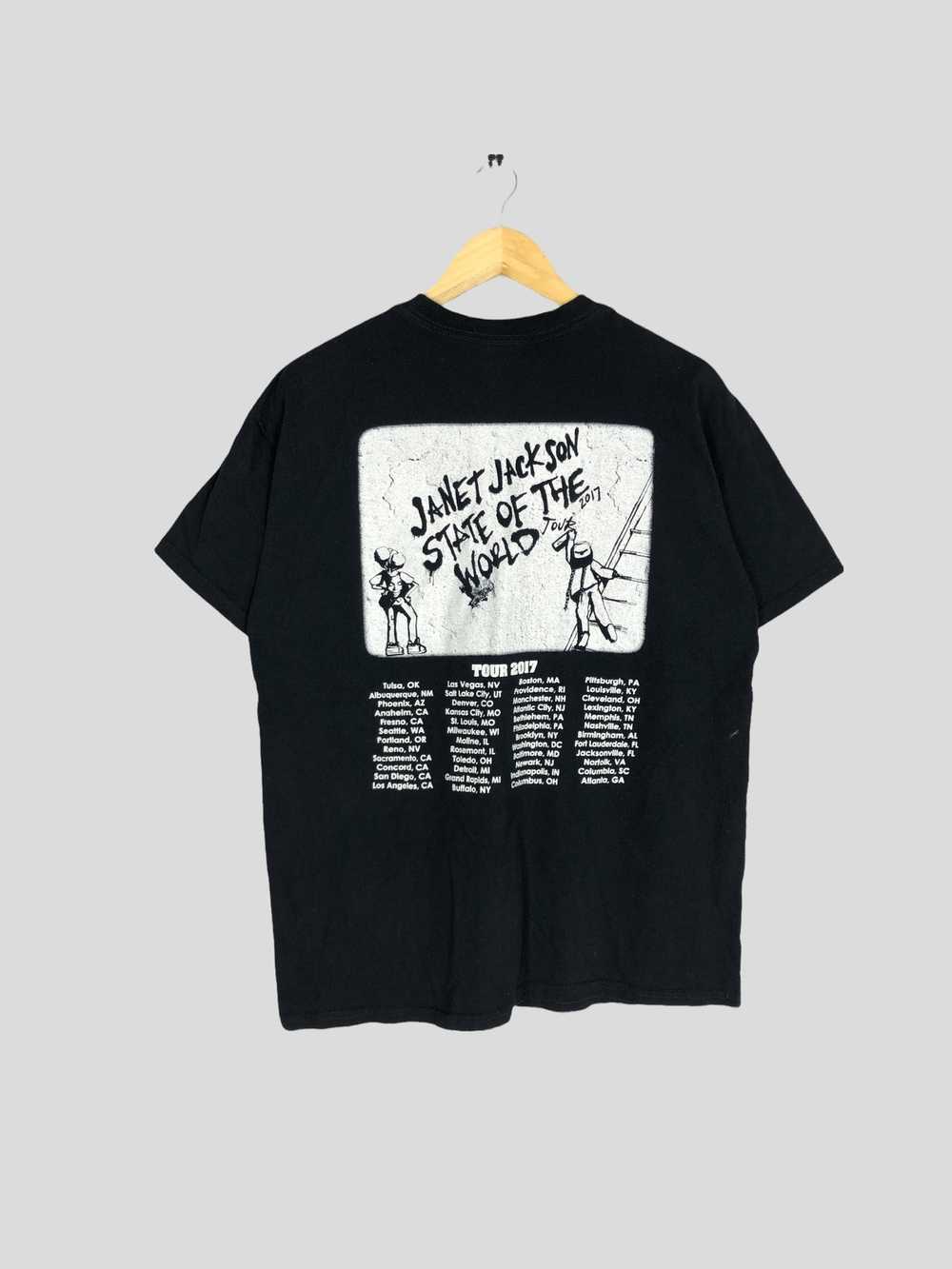 Gildan × Vintage Janet Jackson Tour T Shirt Big I… - image 2
