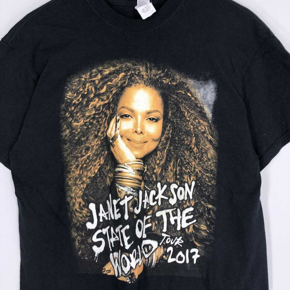Gildan × Vintage Janet Jackson Tour T Shirt Big I… - image 3
