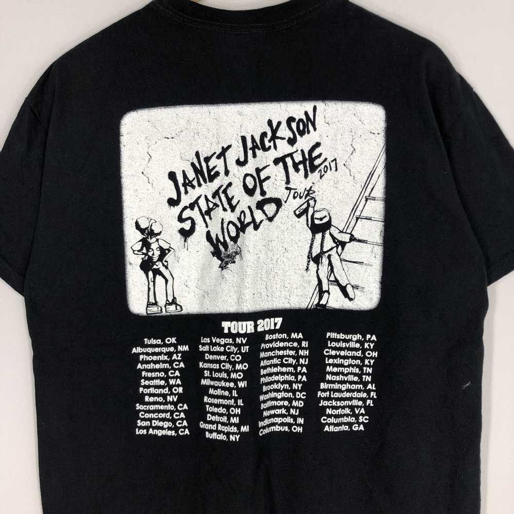 Gildan × Vintage Janet Jackson Tour T Shirt Big I… - image 7