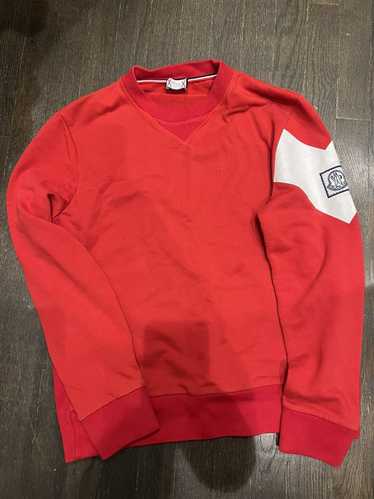 Moncler Gamme Bleu Sleeve Logo Sweatshirt Red