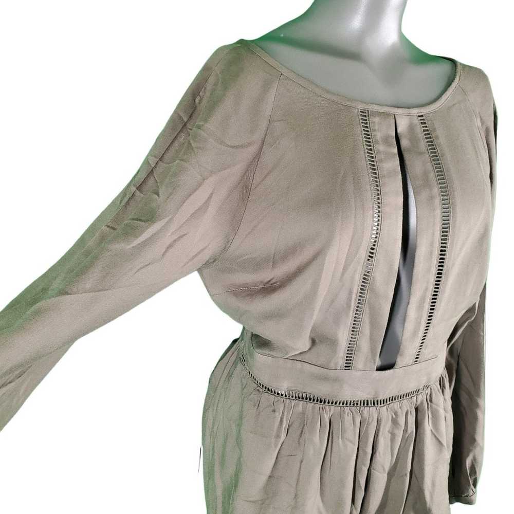 Other TOBI Romper Khaki Scoop Neck Long Sleeve Cu… - image 2