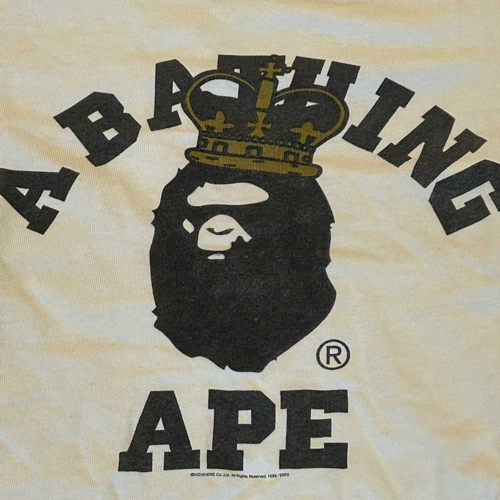 Bape #5 Bape Crown College Logo Tee White Women’s… - image 2