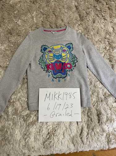 Kenzo Grey Embroidered Tiger Pullover