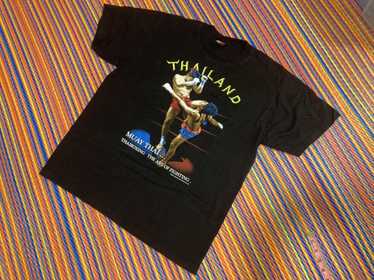 Vintage Muay Thai Tank Top Mens Large Black Martial Arts 90s