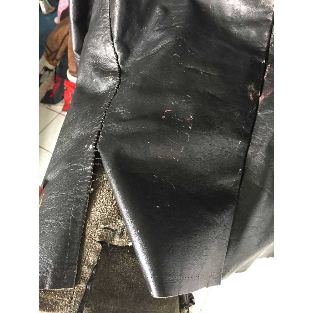 Vintage Vintage M Trashed 80s Leather Punk Jacket… - image 9