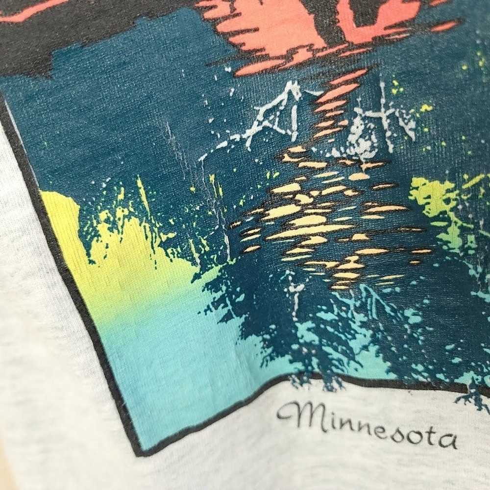 Vintage Minnesota Camping T Shirt Vintage 80s Out… - image 3