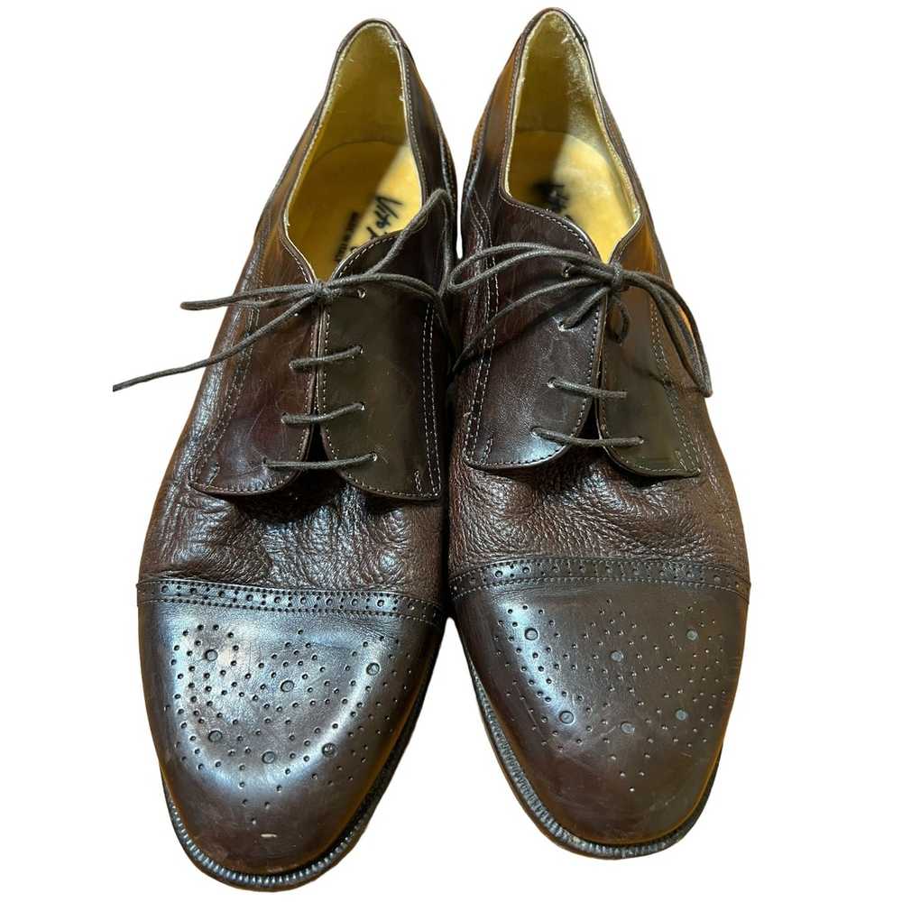 Other Vito Rufolo Wing Tip Cap Toe Shoes Brown Le… - image 2