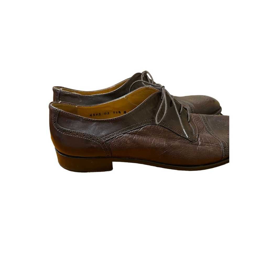 Other Vito Rufolo Wing Tip Cap Toe Shoes Brown Le… - image 3