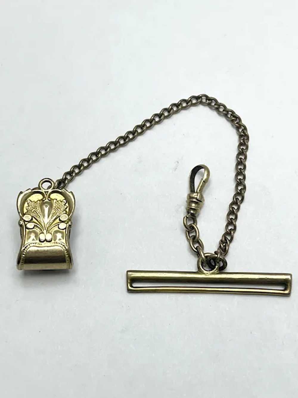 Estate Gold Filled Watch Fob Chain - image 3