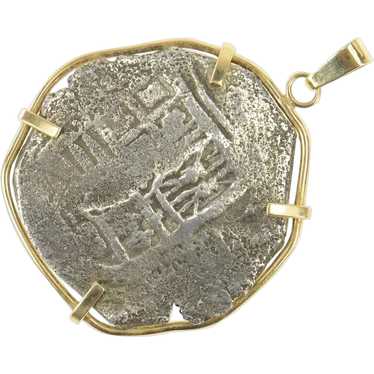 14K Spanish Shipwreck Coin Statement Pendant Yello