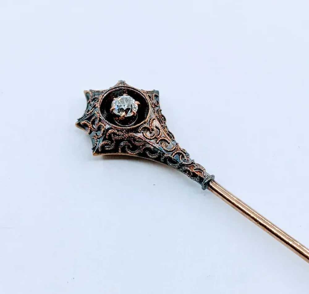 Antique Old European Diamond Stick Pin - image 2