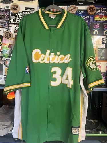 Boston Celtics Vintage 00s Majestic Warm Up Jersey Shirt Hardwood Clas