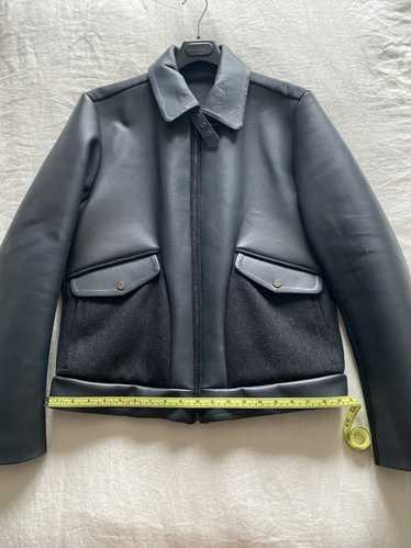 Salvatore Ferragamo Leather and Wool Jacket