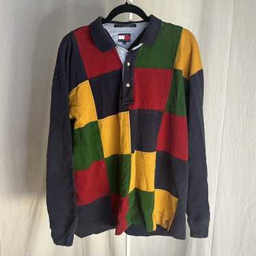 Tommy hilfiger multicolor long sleeve polo best sale