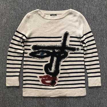 JEAN PAUL GAULTIER x LINDEX Striped Picasso Face Sweater – ESSAI FUTILE