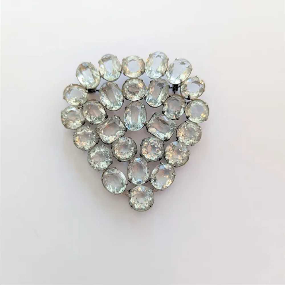 Large Clear Rhinestones Heavy 3 inch Pin - image 2