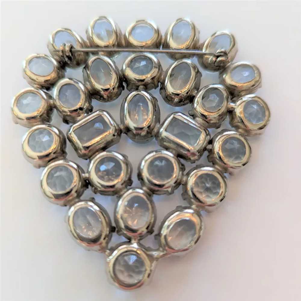 Large Clear Rhinestones Heavy 3 inch Pin - image 3