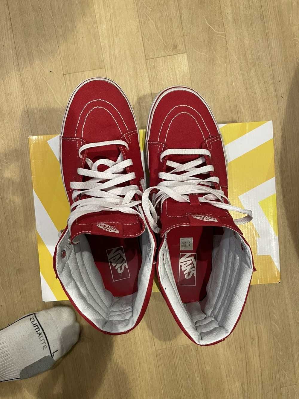 Vans Vans Sk8 high red og size 13 - image 3