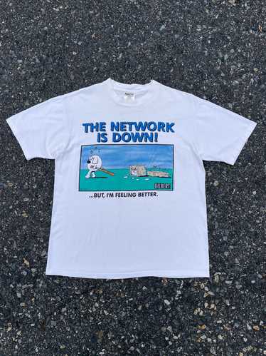 90's Dilbert The Network Is Down T-Shirt—[M] - image 1