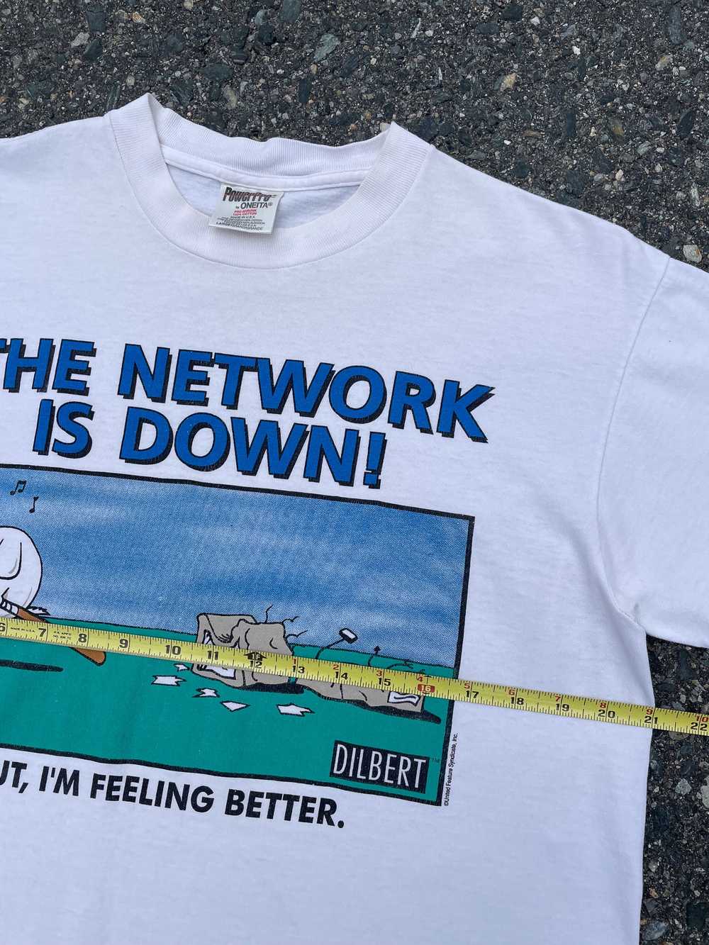 90's Dilbert The Network Is Down T-Shirt—[M] - image 4