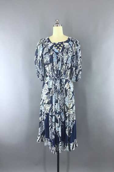 Vintage 1980s Cotton Gauze Caftan Dress