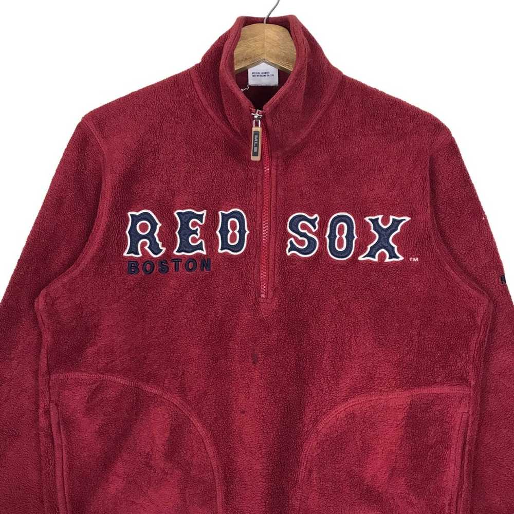 MLB × Uniqlo Vintage Red Sox Boston MLB Half Zip … - image 2