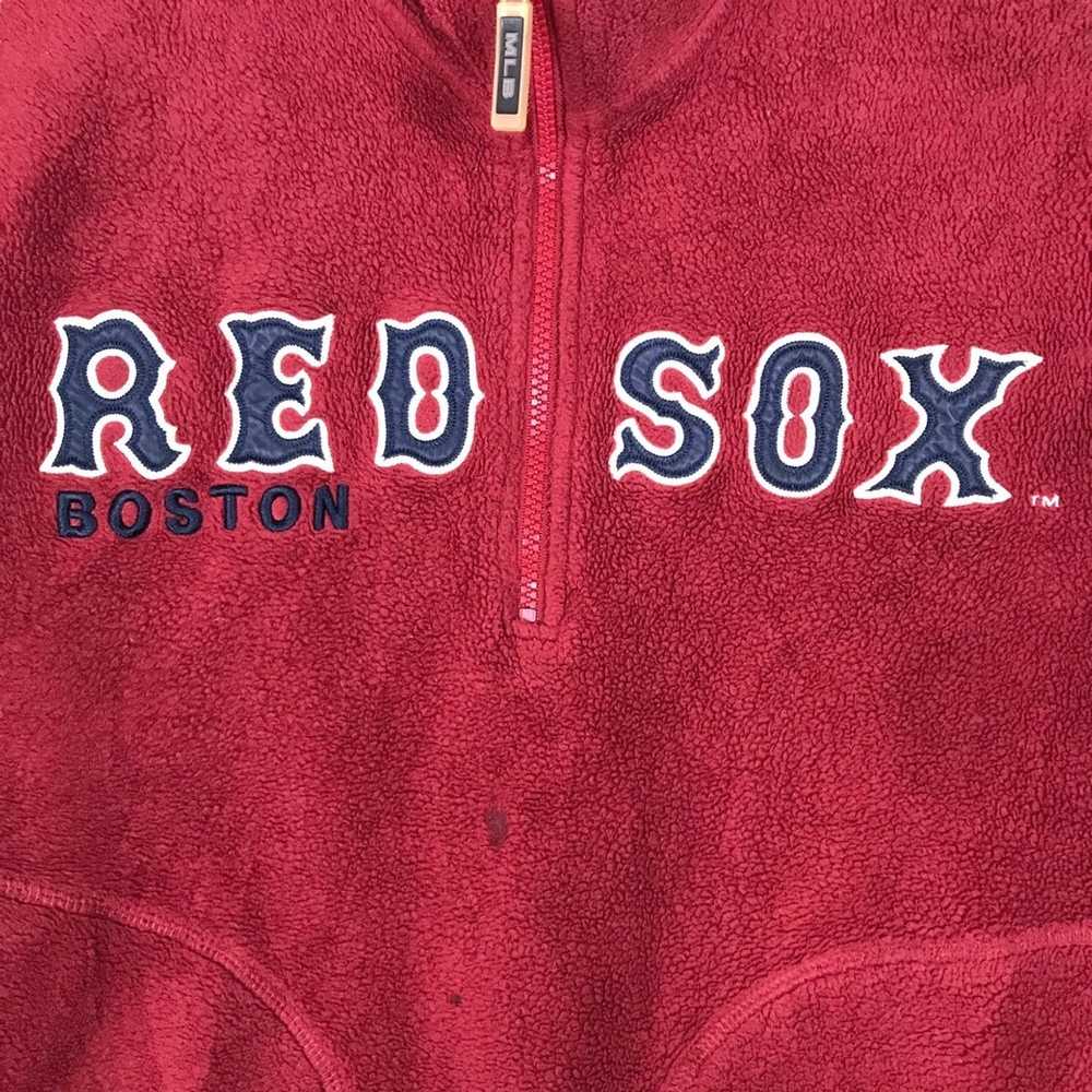 MLB × Uniqlo Vintage Red Sox Boston MLB Half Zip … - image 3